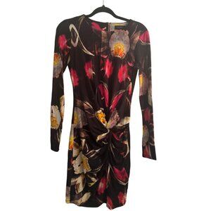 Ted Baker London Floral Ruched Bodycon Dress – Size 1 (US 4)